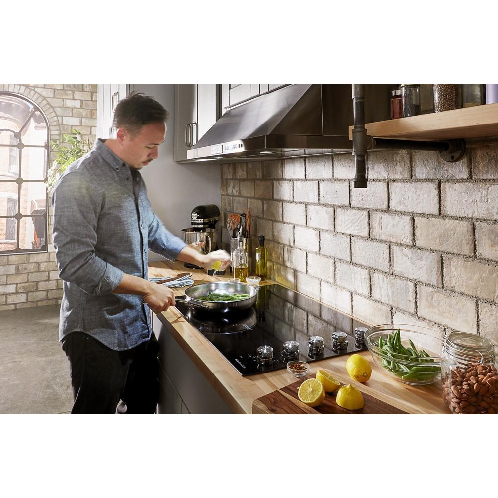 KITCHENAID KCES550HBL 30"" Electric Cooktop With 5 Elements and Knob Controls - Black