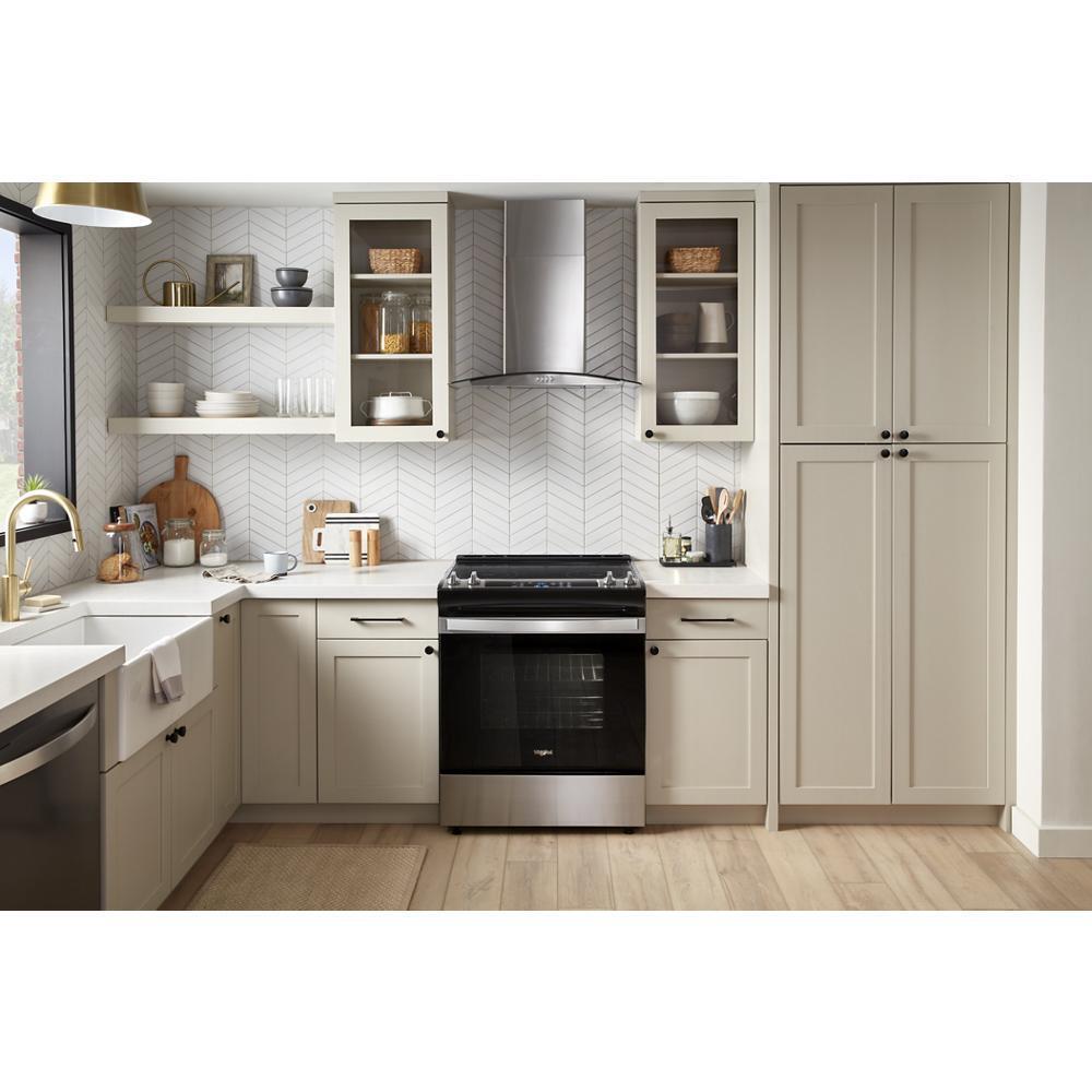 WHIRLPOOL WVW51UC0LS Whirlpool 30"" Curved Glass Wall Mount Range Hood