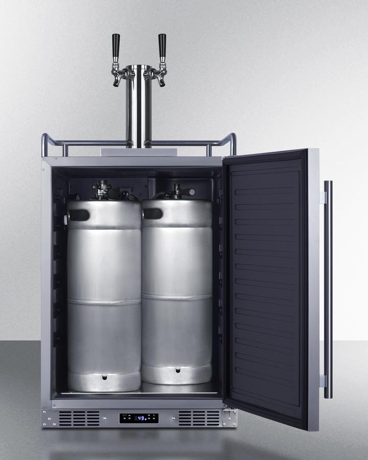 SUMMIT SBC683OSTWIN Summit 24"" Wide Built-in Outdoor Beer Kegerator