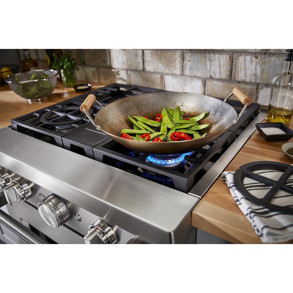 KITCHENAID KFDC500JSS Kitchenaid 30'' Smart Commercial-style Dual Fuel Range With 4 BU...