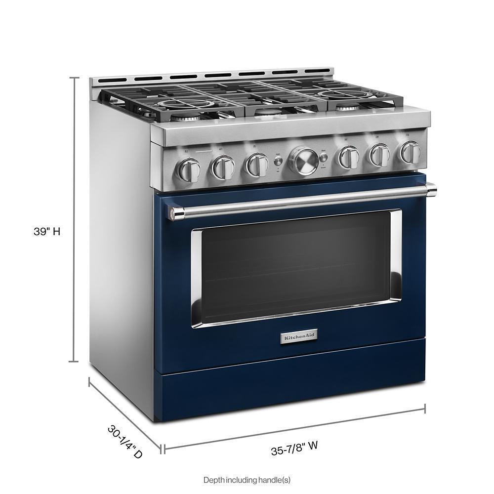 KITCHENAID KFGC506JIB Kitchenaid 36'' Smart Commercial-style Gas Range With 6 Burners ...