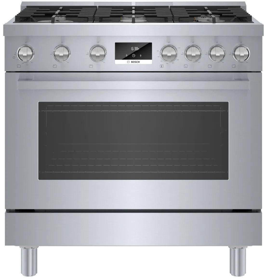 BOSCH HDS8655U 800 Series Dual Fuel Freestanding Range 36'' Stainless Steel Hds8655u