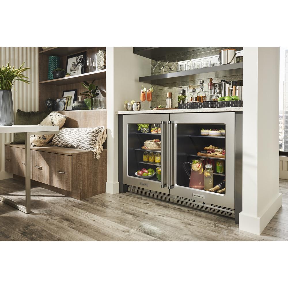 KITCHENAID KURL314KSS 24"" Undercounter Refrigerator With Glass Door and Shelves With META...