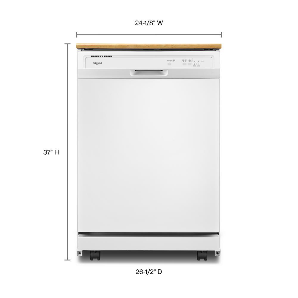 WHIRLPOOL WDP370PAHW Whirlpool, 3 Cycles, 4 Options, 55 Dba, Plastic Tub Portable DISHWAS...