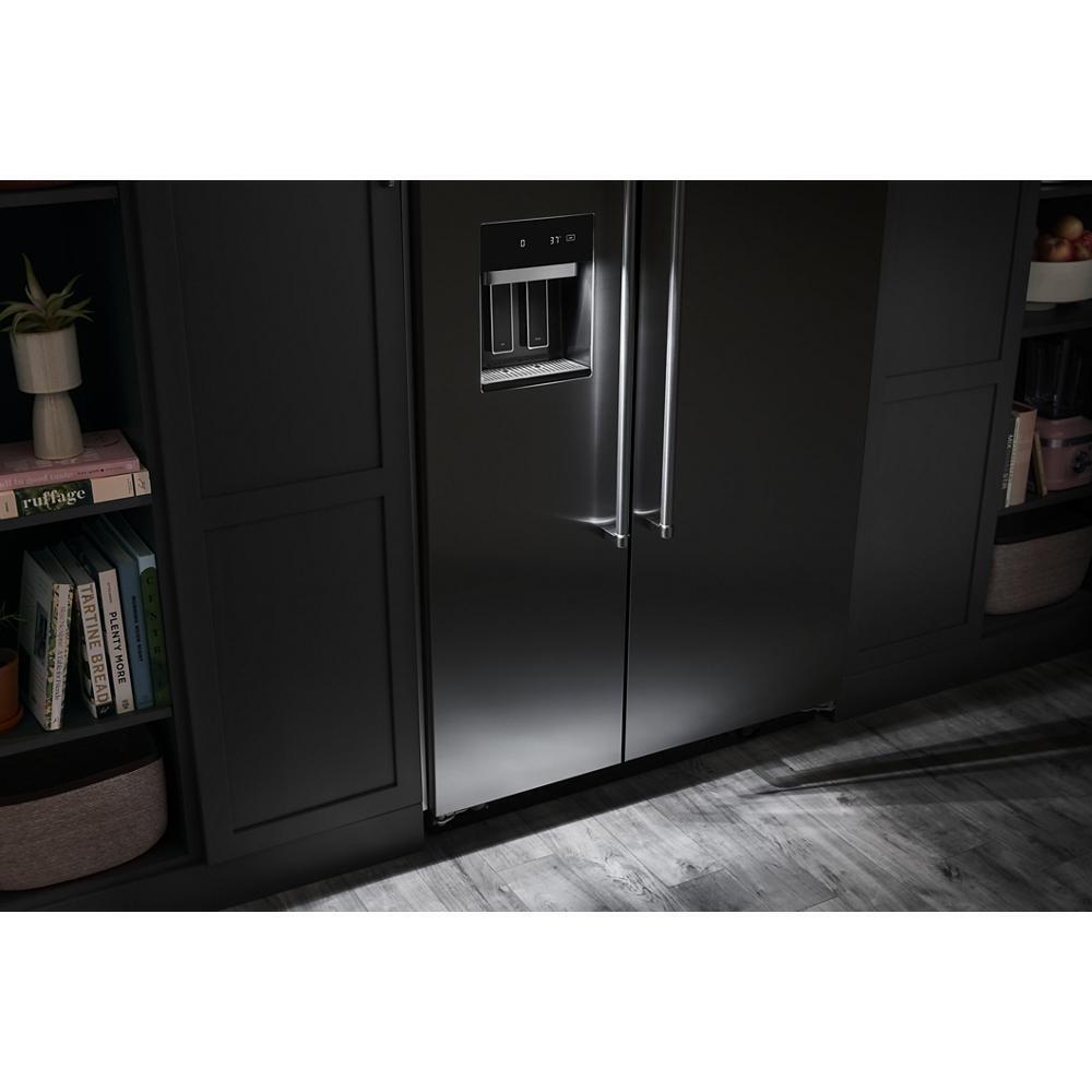 KITCHENAID KBSD708MBS 29.4 Cu. Ft. 48"" Built-in Side-by-side Refrigerator With Ice and WA...