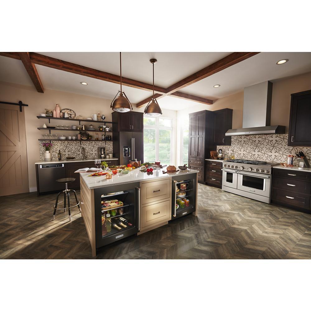 KITCHENAID KURL314KBS 24"" Undercounter Refrigerator With Glass Door and Shelves With META...