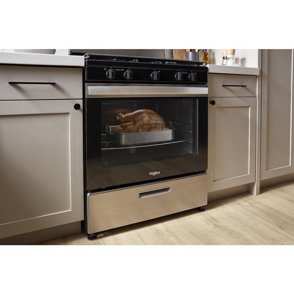 WHIRLPOOL WFG320M0MW Whirlpool 5.1 Cu. Ft. Freestanding Gas Range With Broiler Drawer