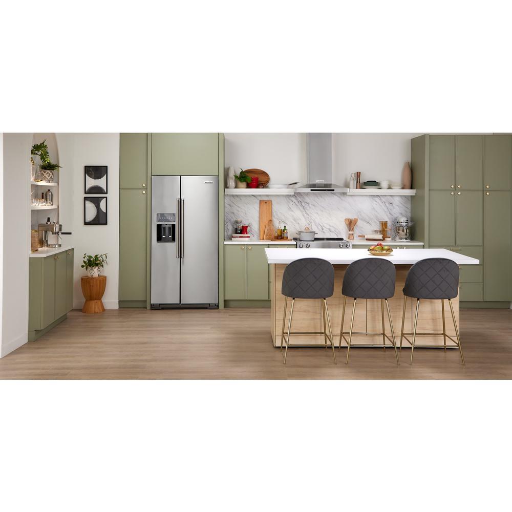 KITCHENAID KRSC700HBS 19.9 Cu Ft. Counter-depth Side-by-side Refrigerator With Exterior I...