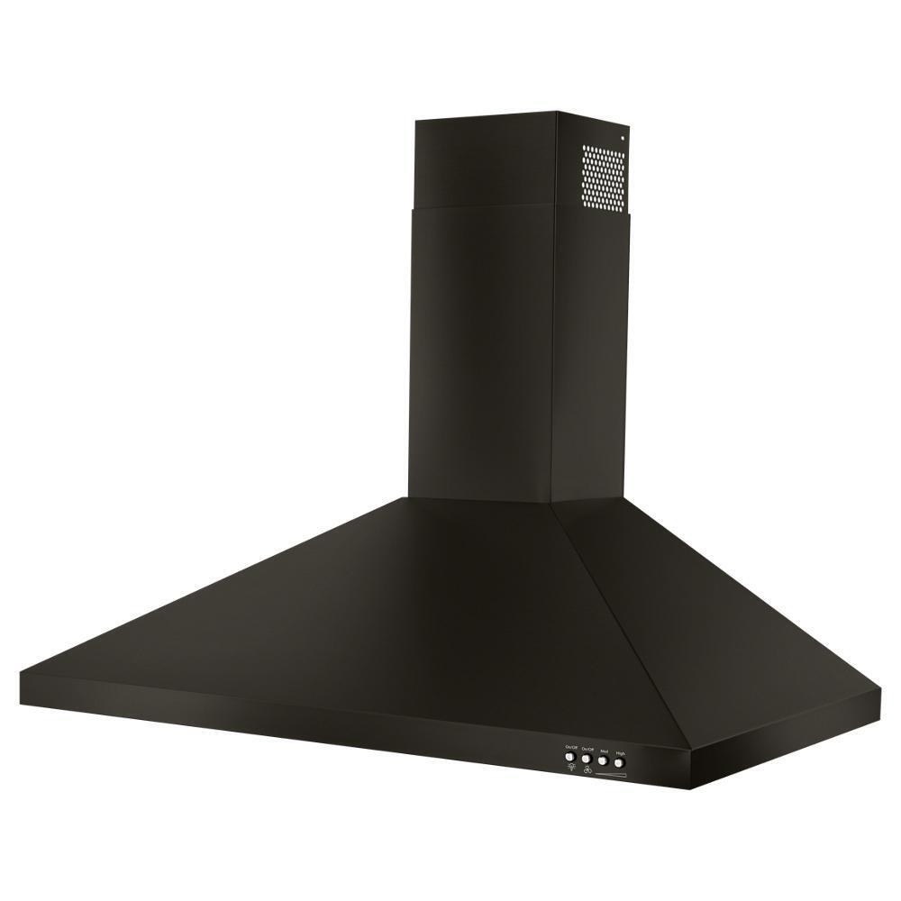 WHIRLPOOL WVW53UC0HV Whirlpool 30"" Contemporary Black Stainless Wall Mount Range Hood