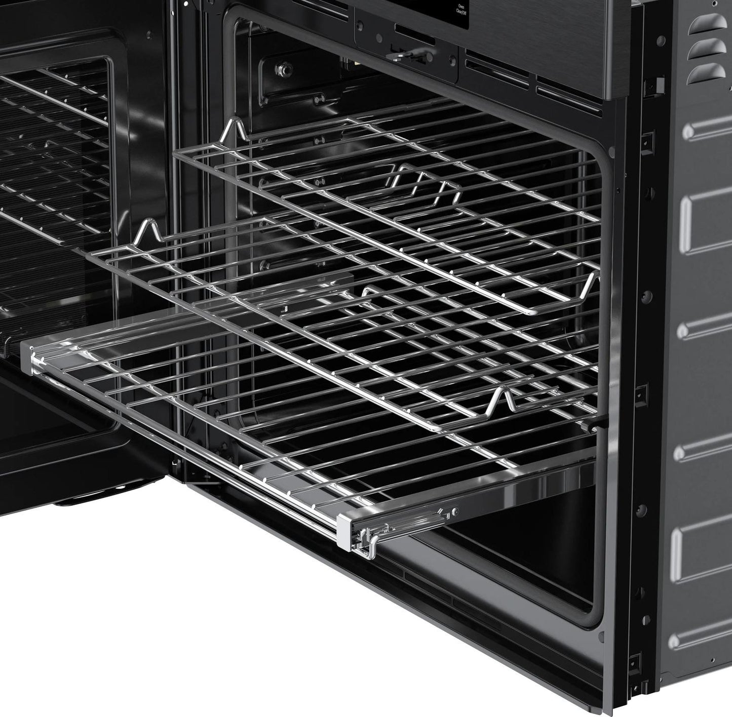 BOSCH HBL8444LUC 800 Series Single Wall Oven 30'' Left Sideopening Door, Black STAIN...