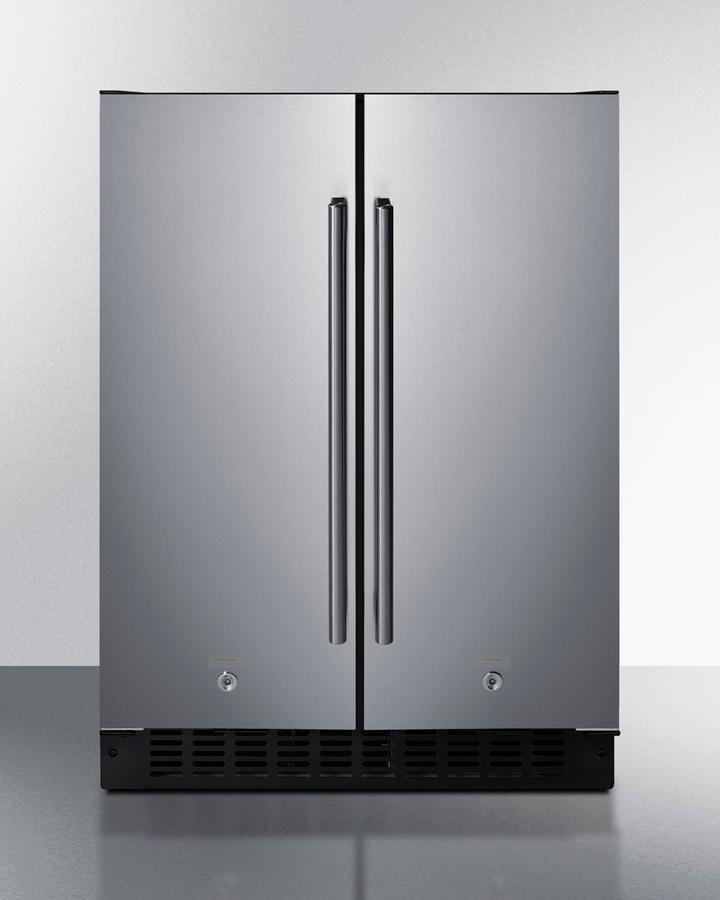 SUMMIT FFRF24SS Summit 24"" Wide Built-in Refrigerator-freezer