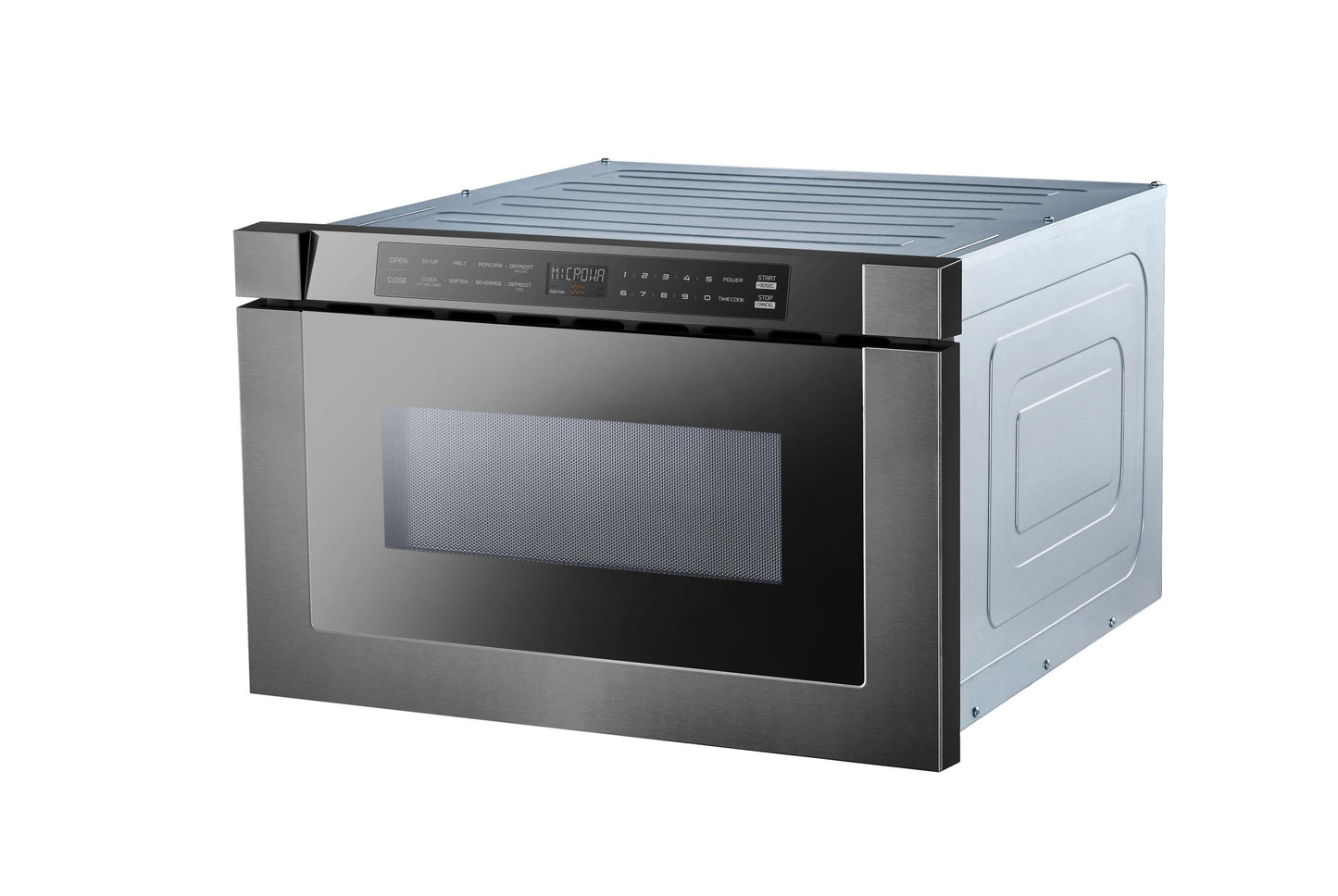XO APPLIANCE XOMWD24BS 24"" Built-in Microwave Drawer - Black Glass & Black Stainless
