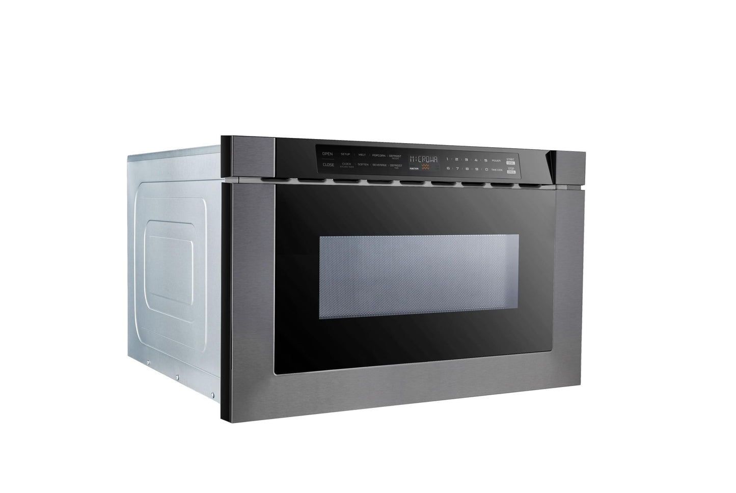 XO APPLIANCE XOMWD24BS 24"" Built-in Microwave Drawer - Black Glass & Black Stainless