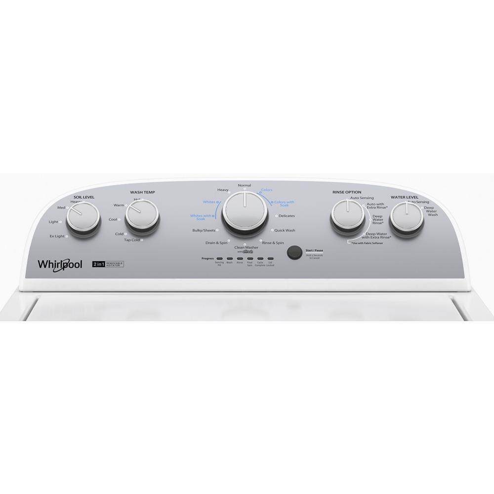 WHIRLPOOL WTW4957PW 3.8-3.9 Cu. Ft. Whirlpool Top Load Washer With Removable Agitator
