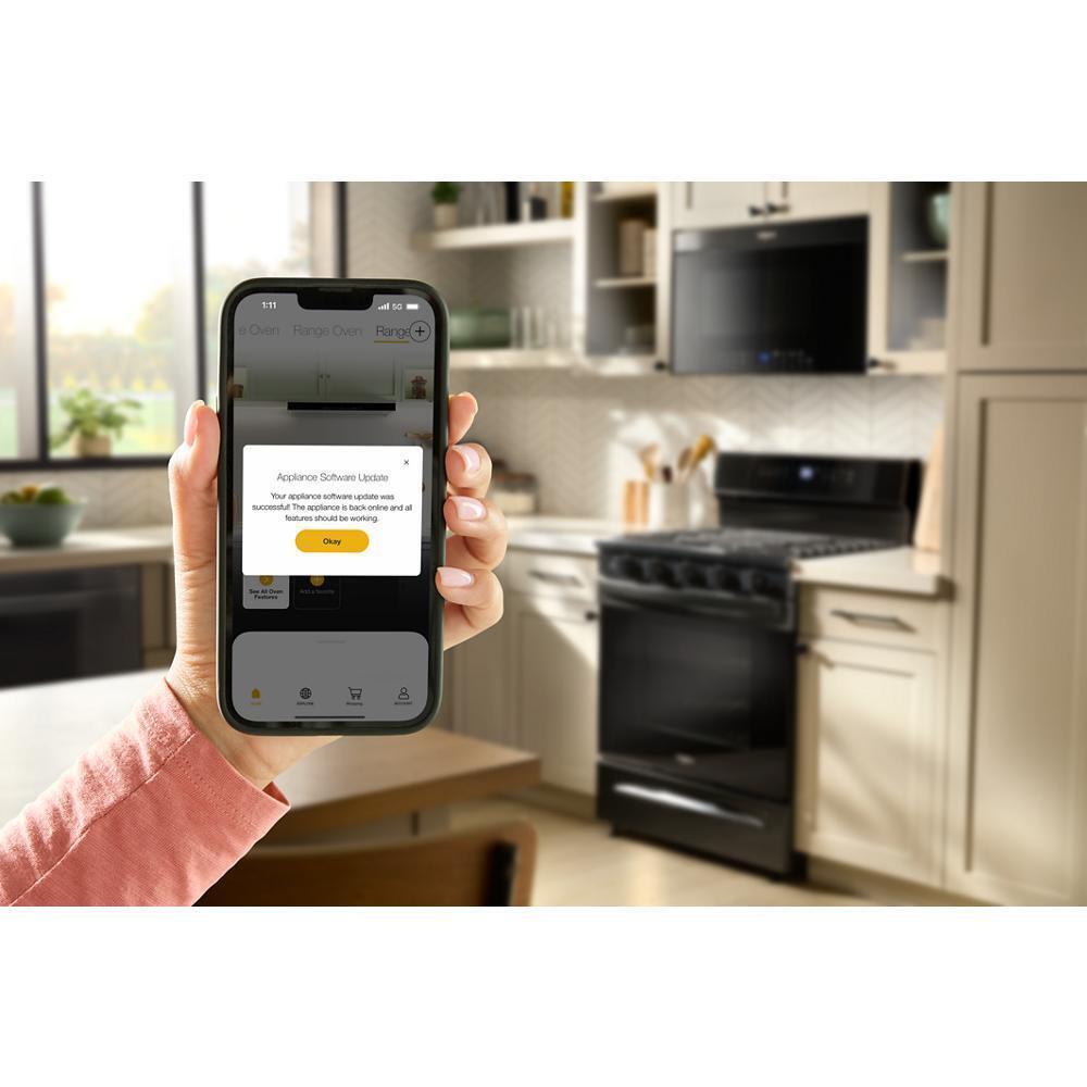 WHIRLPOOL WFGS7530RB 30-inch Smart Gas Range With Air Cooking Technology, Steam/self CLE...