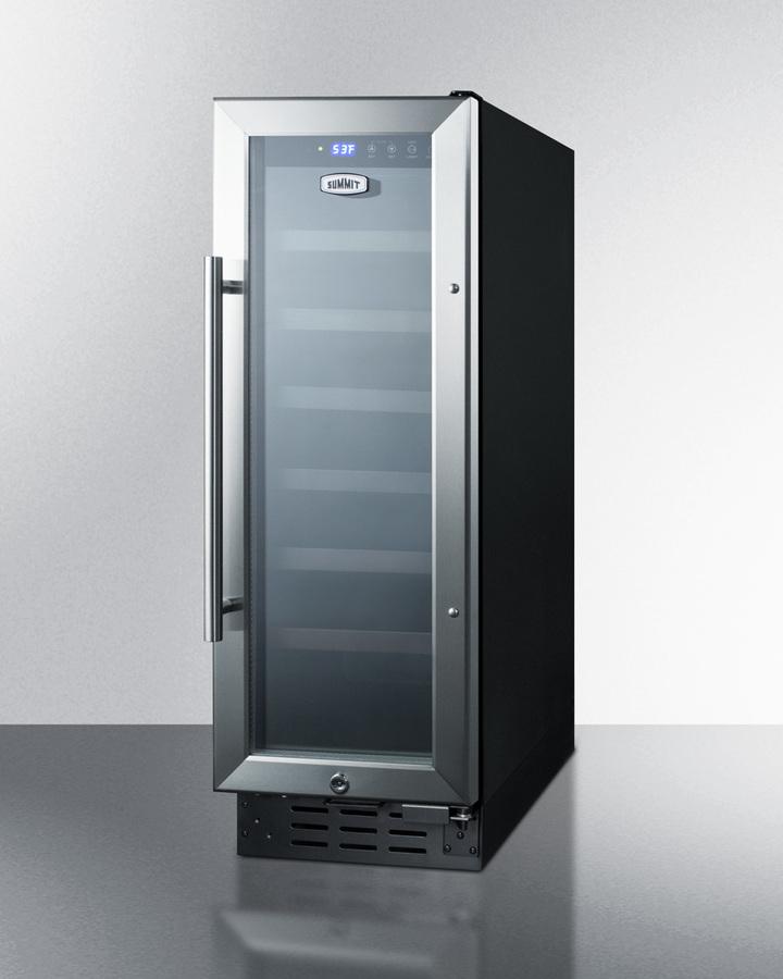 SUMMIT SWC1224B 12"" Wide Built-in Undercounter Wine Cellar With Digital Thermostat ...
