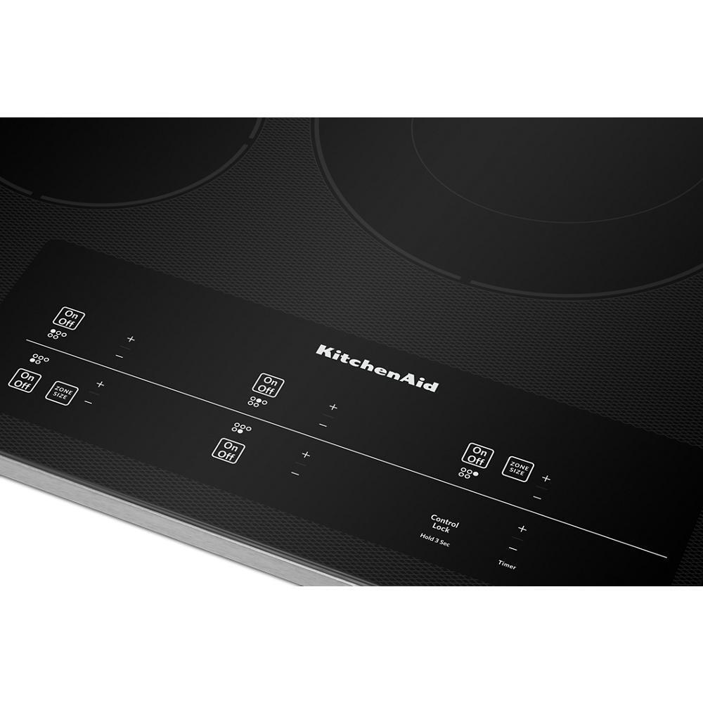 KITCHENAID KCES950KSS 30"" Electric Cooktop With 5 Elements and Touch-activated Controls