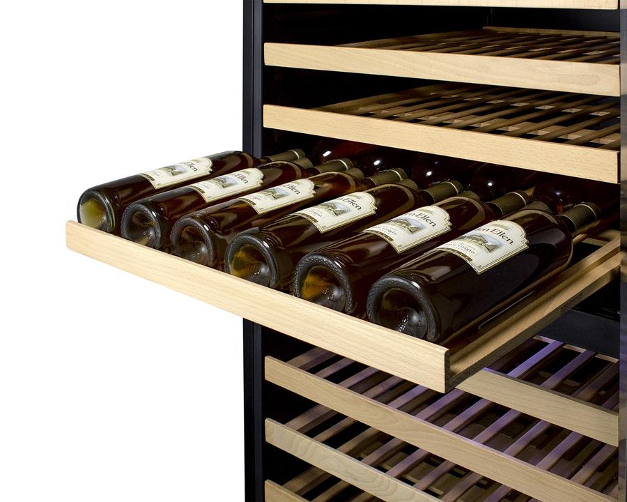 SUMMIT SWC1966BLHD Summit 24"" Wide Dual Zone Wine Cellar