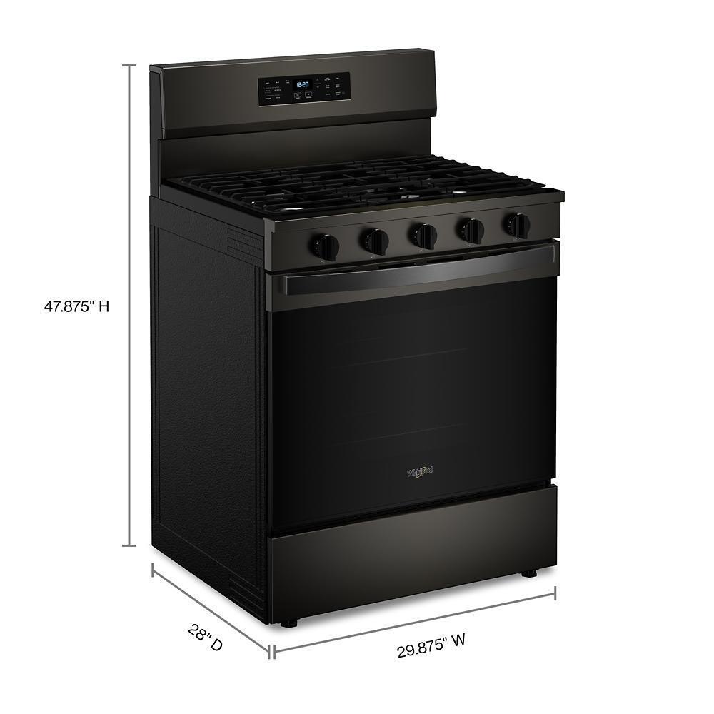 WHIRLPOOL WFGS5030RV 30-inch Gas Range With Air Fry and Air Baking, Self Cleaning, RAPID...