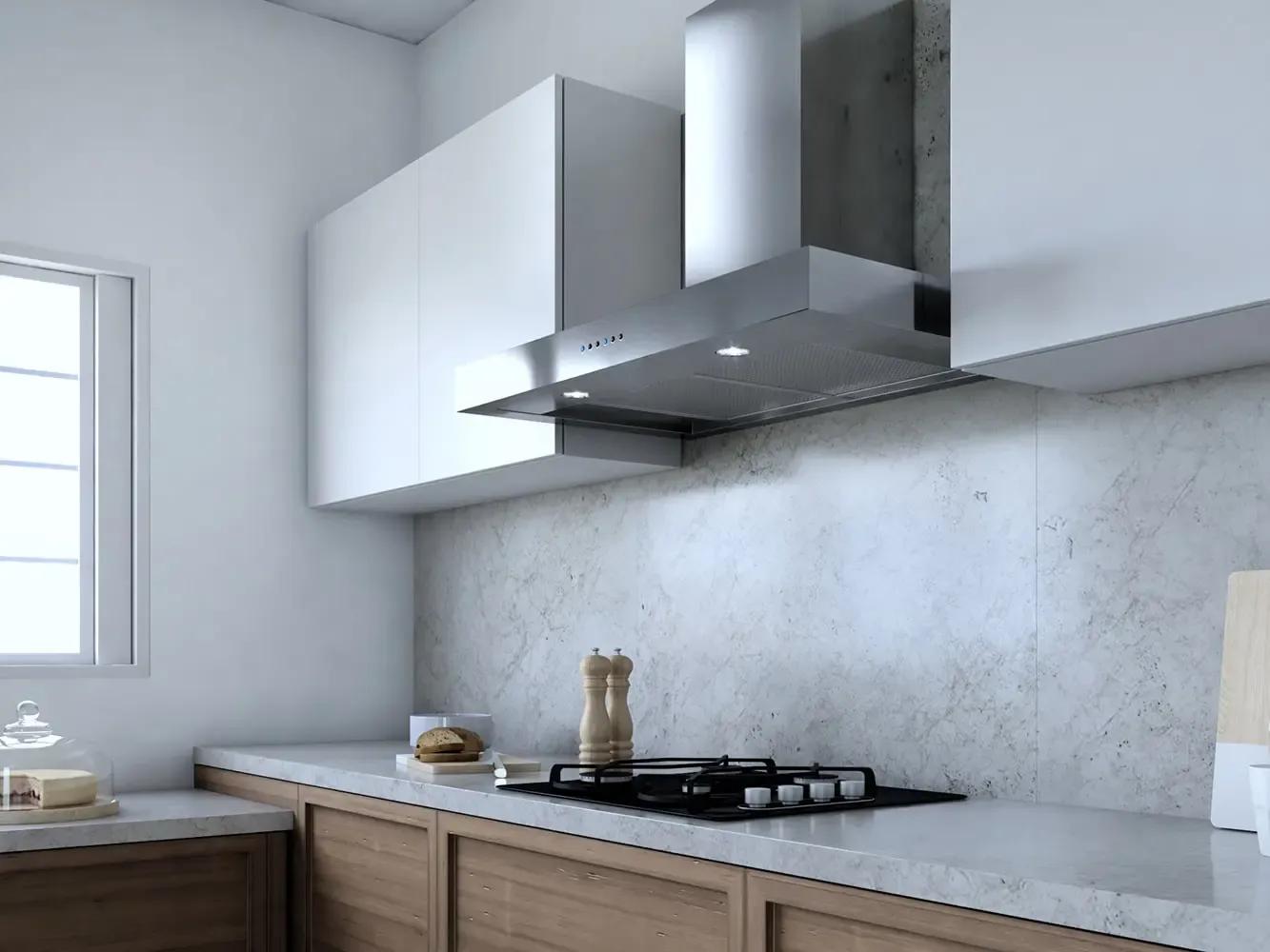 XO APPLIANCE XOR24SC 24"" 600/395 Cfm Sleek Contemporary Italian Made Wall Mount Hood STA...
