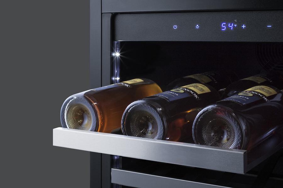 SUMMIT CL18WC 18"" Wide Built-in Wine Cellar With Seamless Stainless Steel TRIMMED...