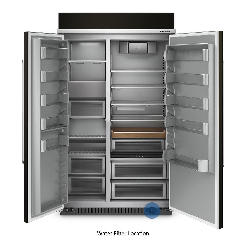 KITCHENAID KBSN708MBS 30 Cu. Ft. 48"" Built-in Side-by-side Refrigerator With PRINTSHIELD(...