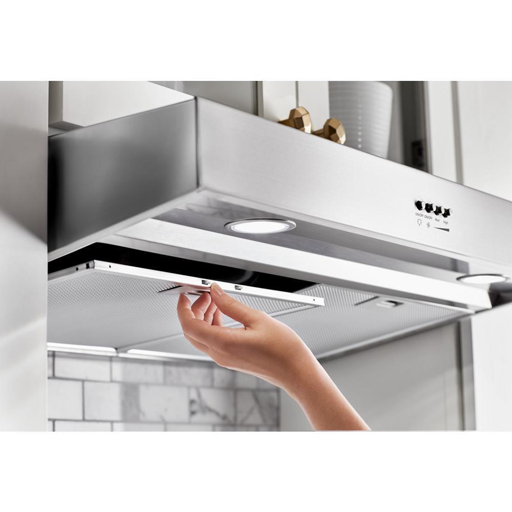 WHIRLPOOL WVU37UC4FS 24"" Range Hood With Dishwasher-safe Full-width Grease Filters