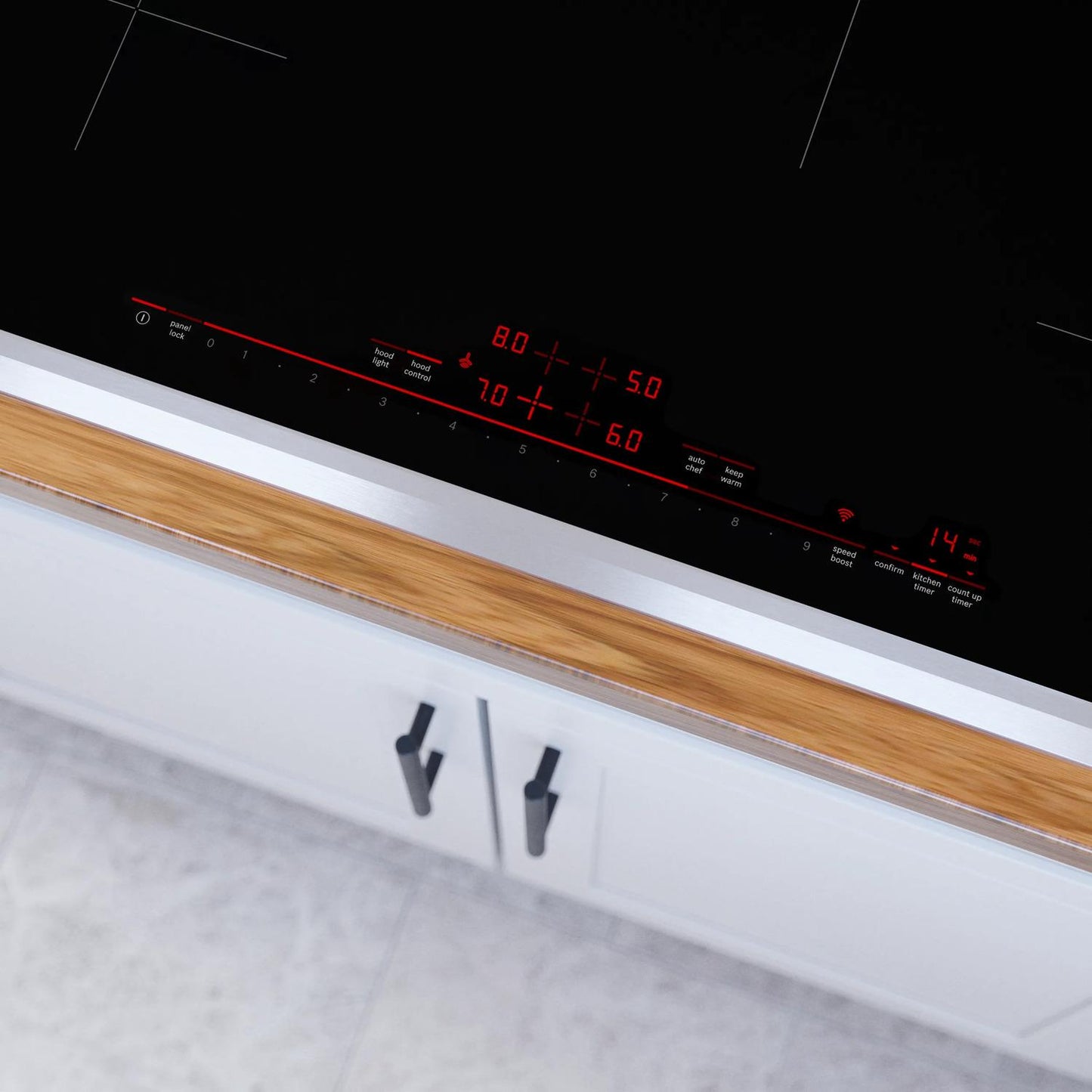 BOSCH NIT8060SUC 800 Series Induction Cooktop 30'' Black, Surface Mount Without FRAM...