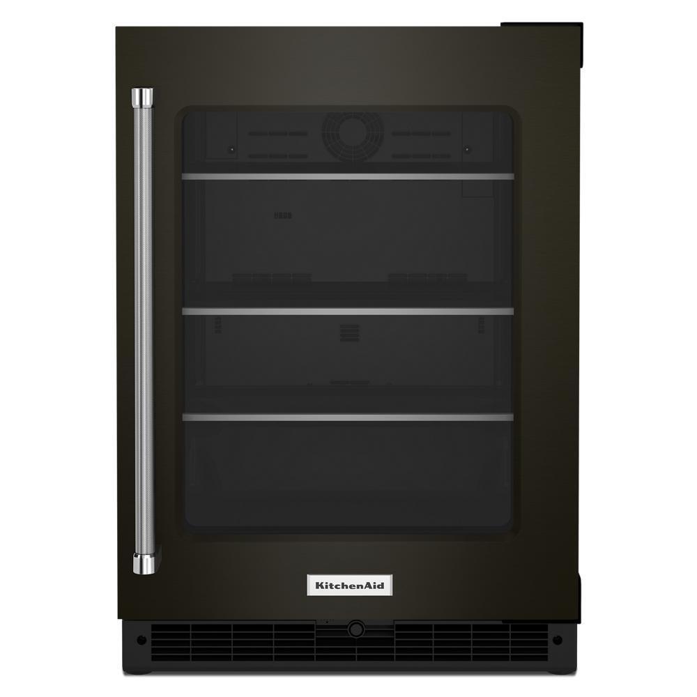 KITCHENAID KURR314KBS 24"" Undercounter Refrigerator With Glass Door and Shelves With META...