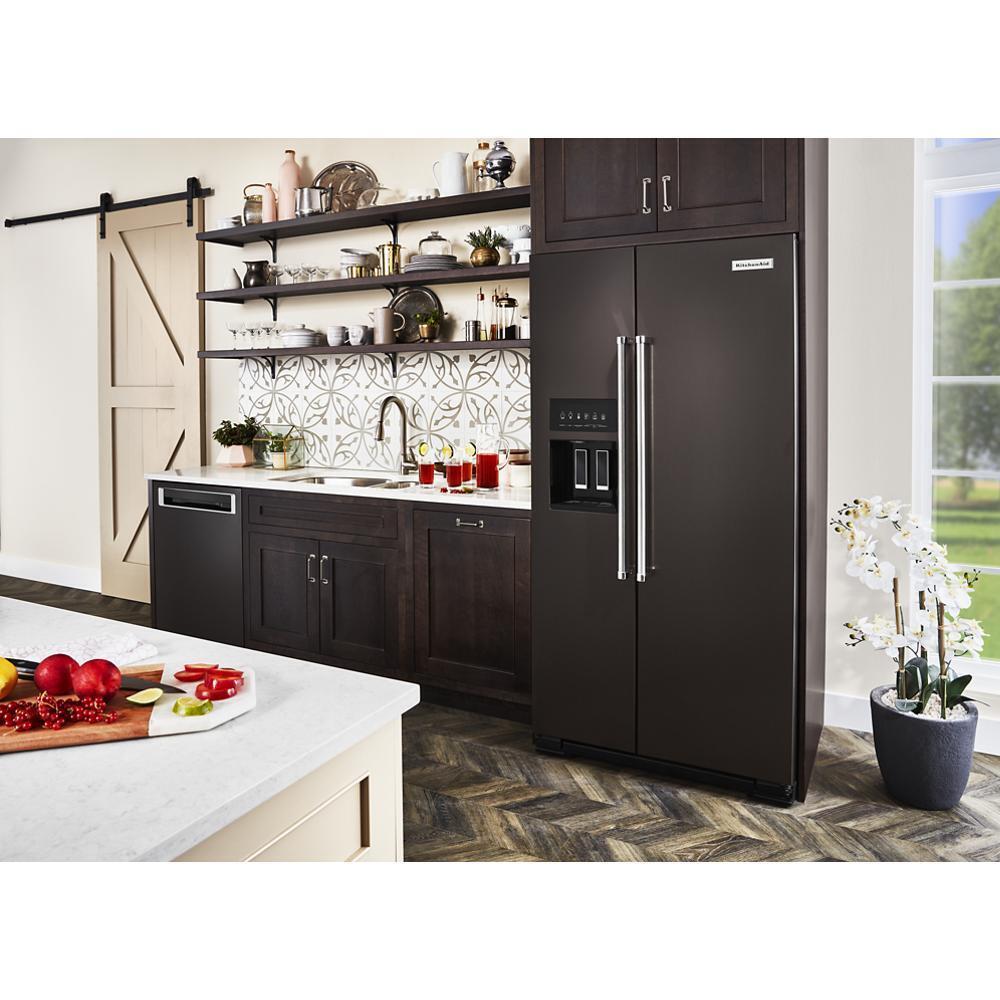 KITCHENAID KRSC703HBS 22.6 Cu Ft. Counter-depth Side-by-side Refrigerator With Exterior I...