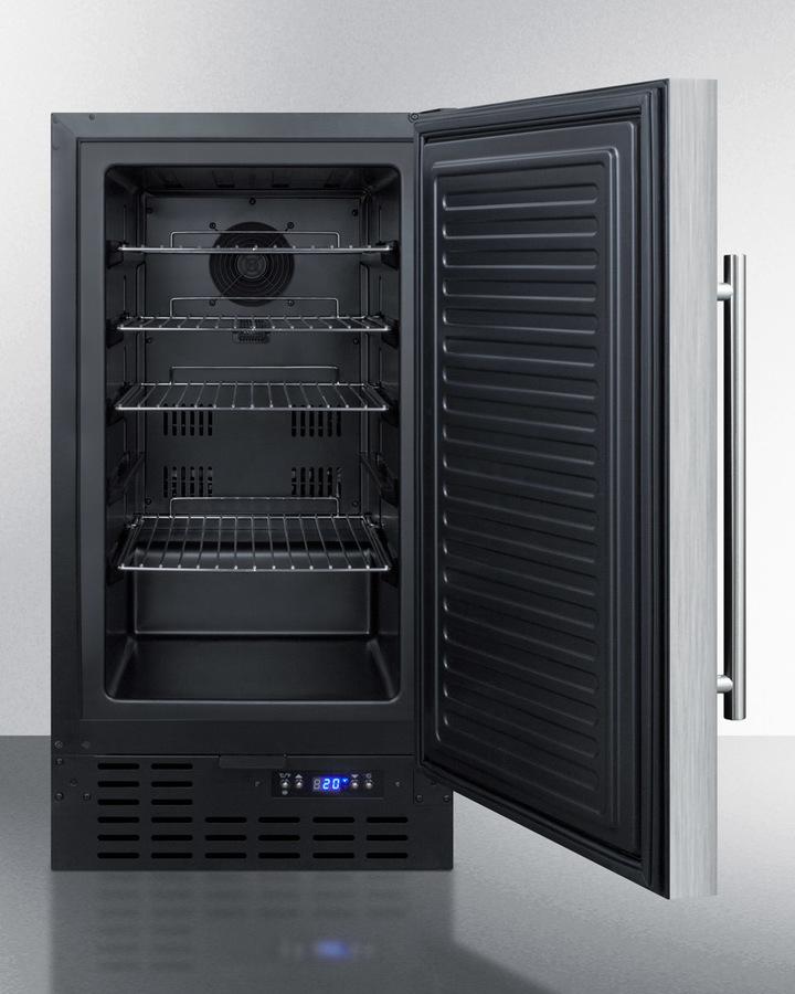 SUMMIT FF1843BSS 18"" Wide Built-in Undercounter All-refrigerator With A Stainless ST...