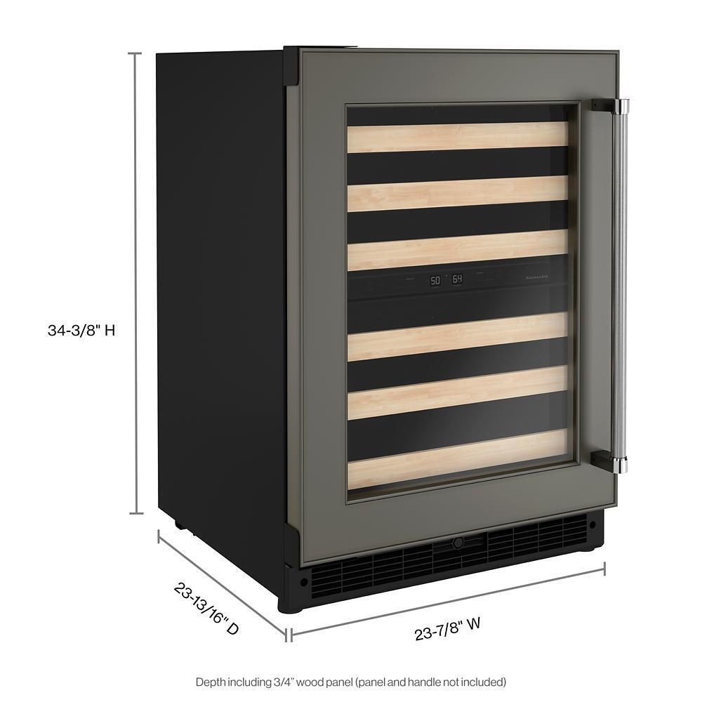 KITCHENAID KUWL214KPA 24"" Panel-ready Undercounter Wine Cellar With Wood-front Racks - PA...