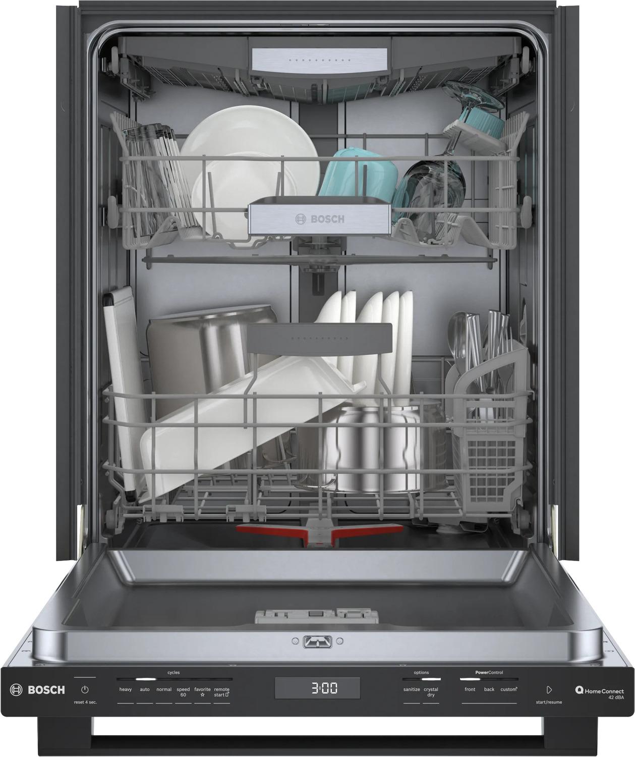 BOSCH SHX78CM6N Bosch 800 Series Dishwasher 24"" Black