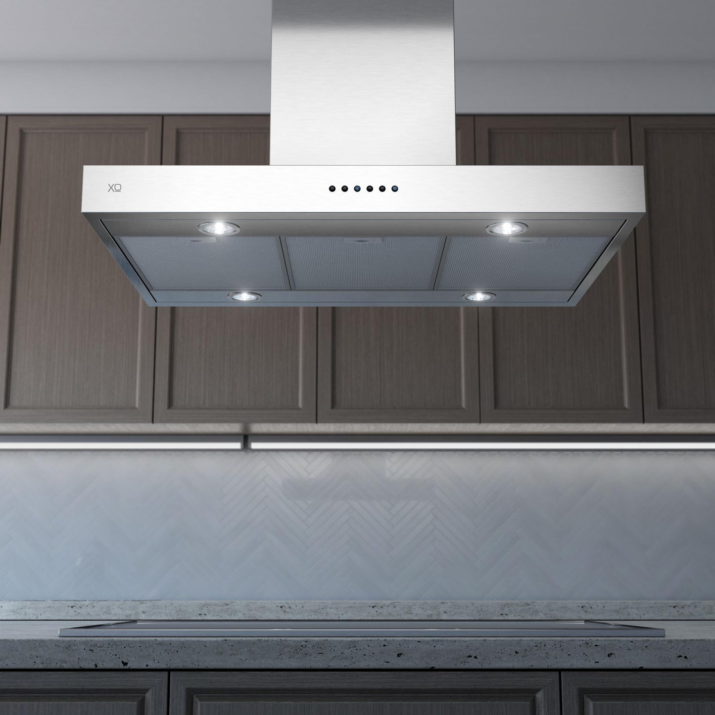 XO APPLIANCE XORI42SC XO Appliance 42"" 600/395 Cfm Italian Made Island Range Hood Stainless