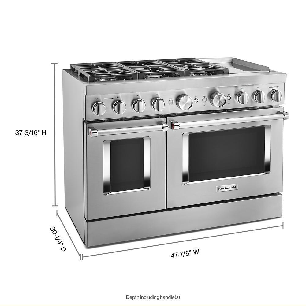 KITCHENAID KFDC558JSS Kitchenaid 48'' Smart Commercial-style Dual Fuel Range With GRID...