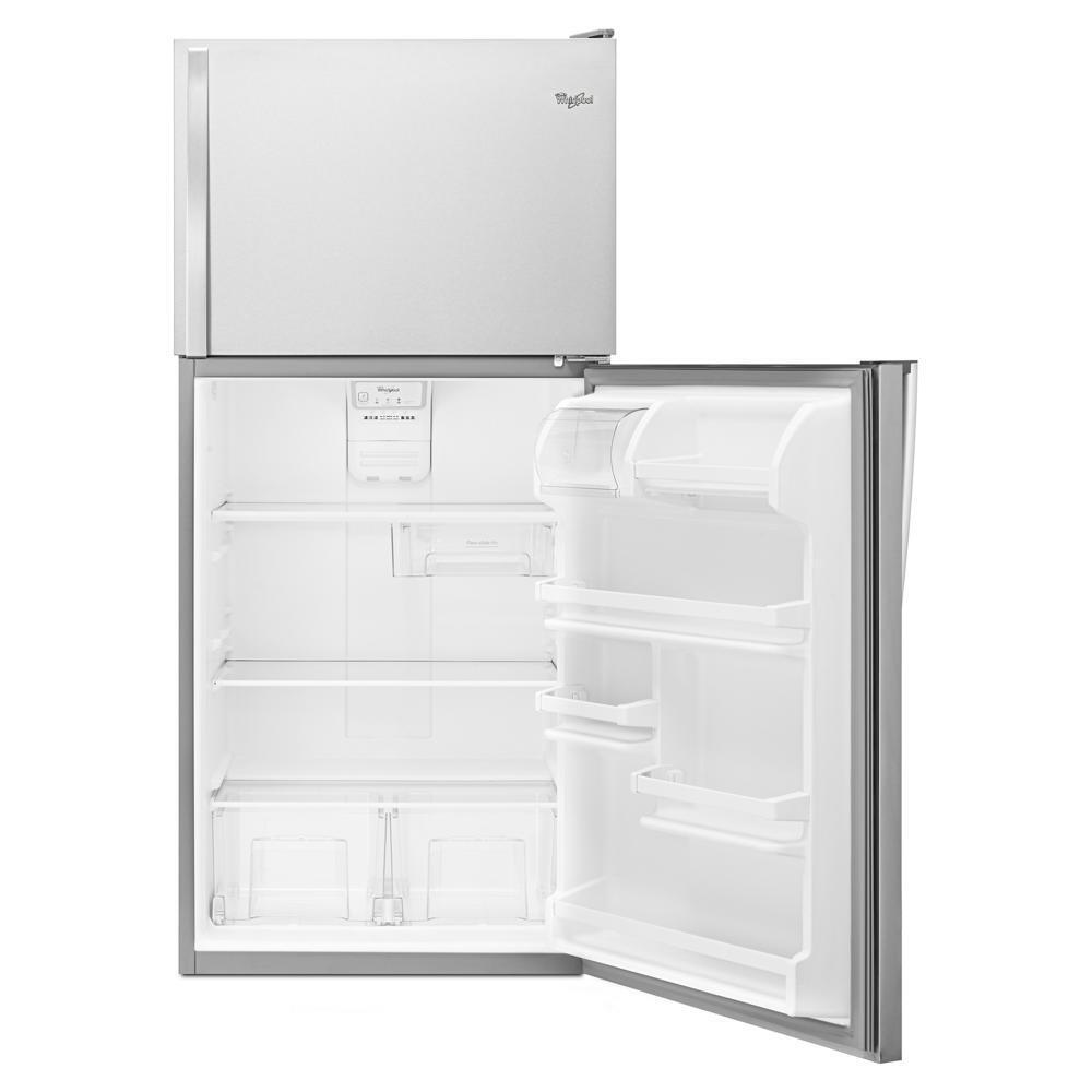 WHIRLPOOL WRT318FZDM Monochromatic Stainless Steel Whirlpool 30"" Wide Top-freezer REF...