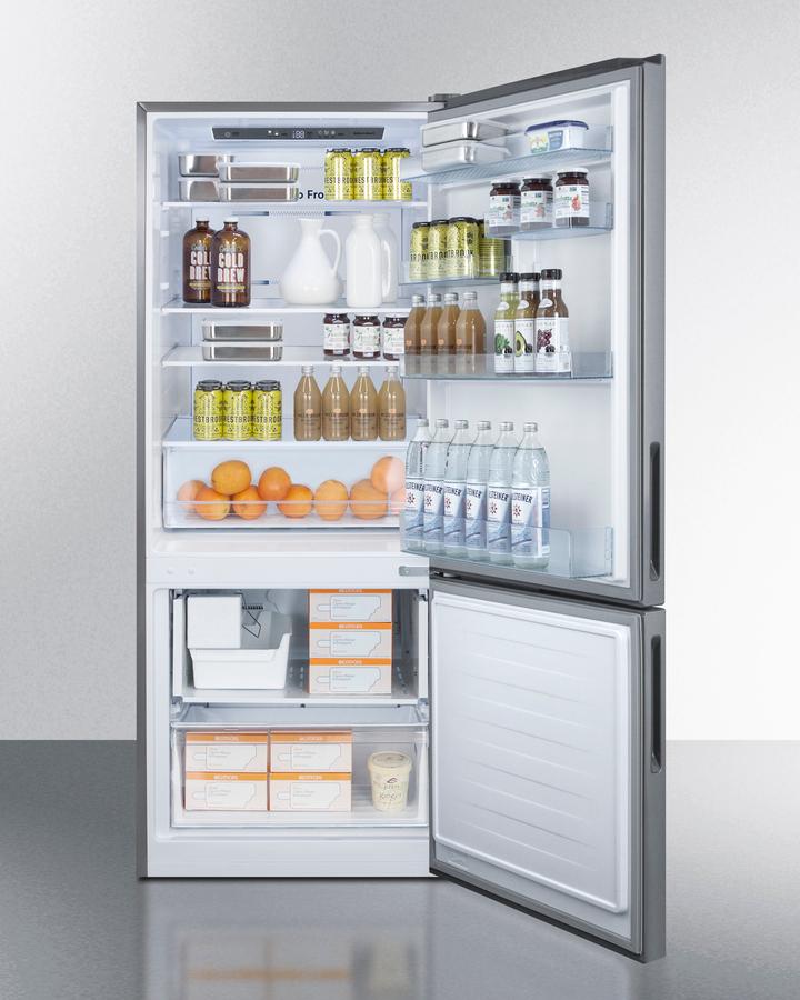 SUMMIT FFBF279SSXIM Summit 28"" Wide Bottom Freezer Refrigerator