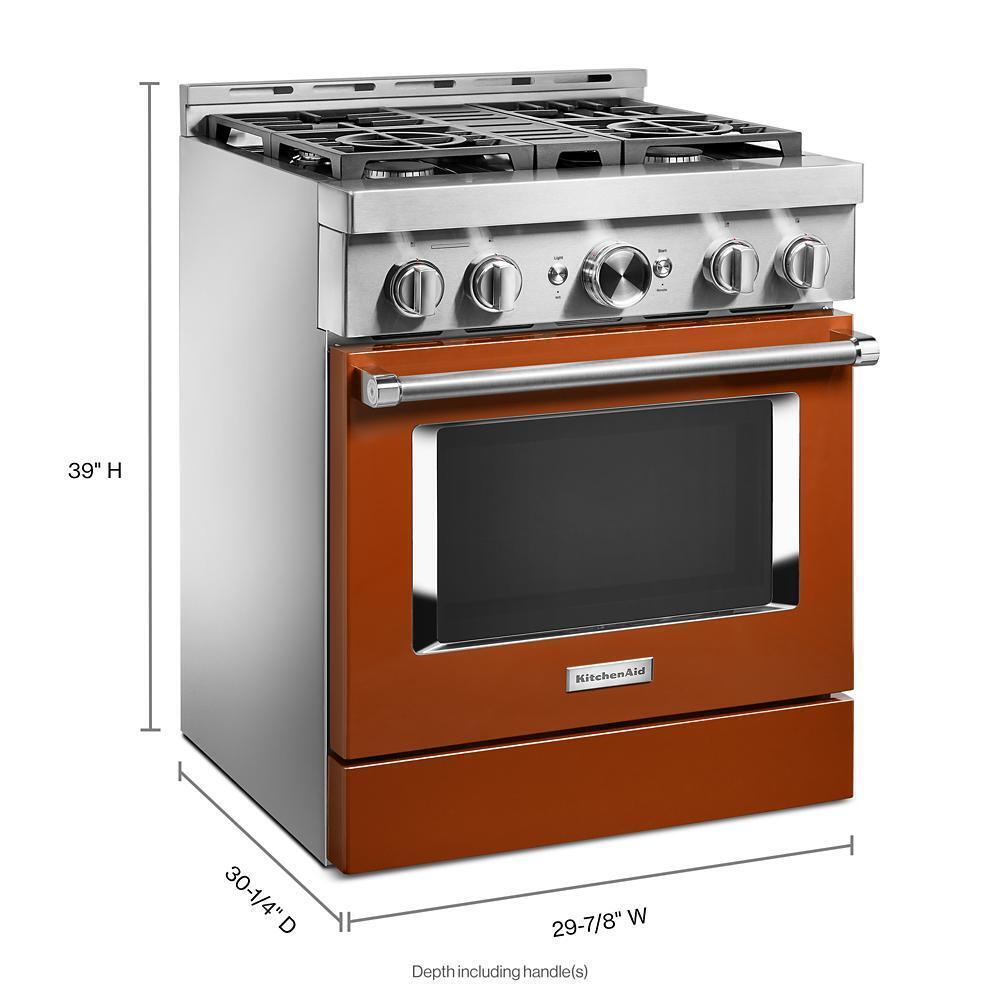 KITCHENAID KFGC500JSC Kitchenaid 30'' Smart Commercial-style Gas Range With 4 Burners ...
