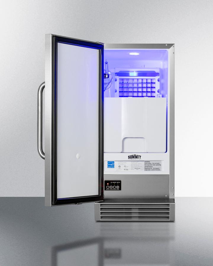 SUMMIT BIM47OS Summit Built-in Outdoor 50 Lb. Clear Icemaker