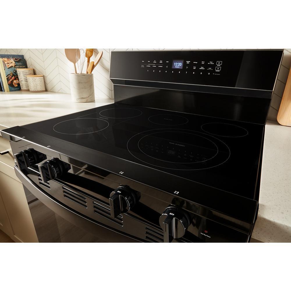 WHIRLPOOL WFES7530RB 30-inch Smart Electric Range With Air Cooking Technology, WIPECLEAN...