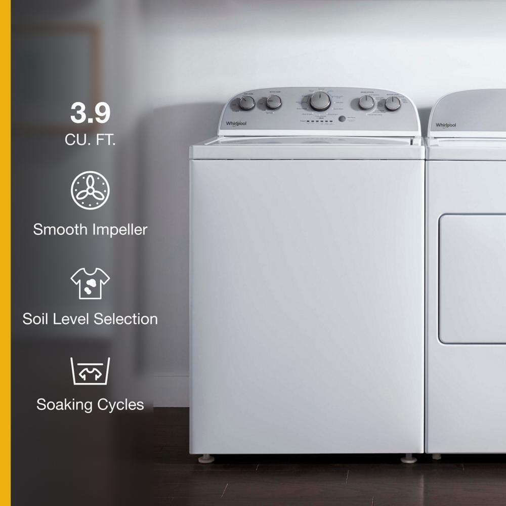 WHIRLPOOL WTW4950HW Whirlpool 3.9 Cu. Ft. Top Load Washer With Soaking Cycles, 12 CY...