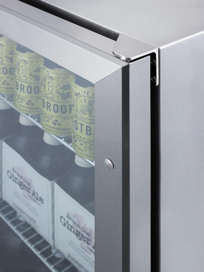 SUMMIT SCR611GLOS Outdoor Built-in Undercounter Commercial Glass Door Beverage CENTER...