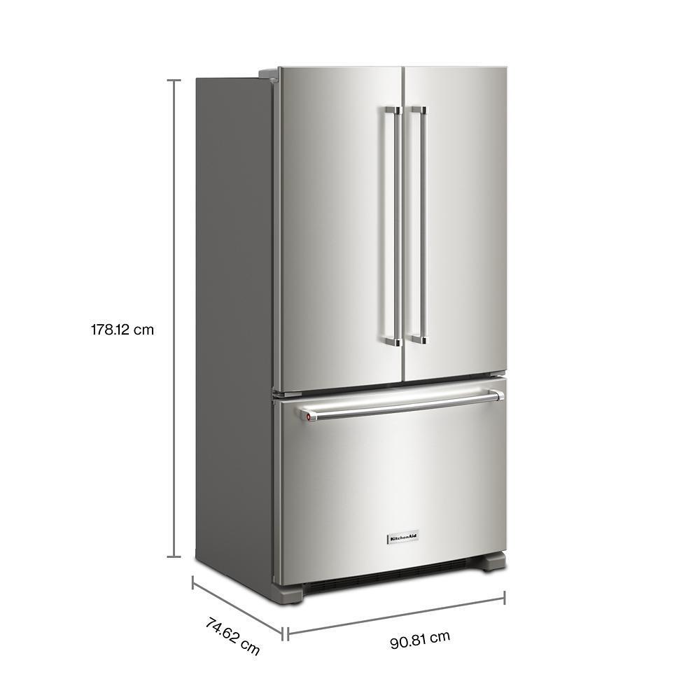 KITCHENAID KRFC136RPS 20 Cu. Ft. 36-inch Width Counter-depth French Door Refrigerator WIT...