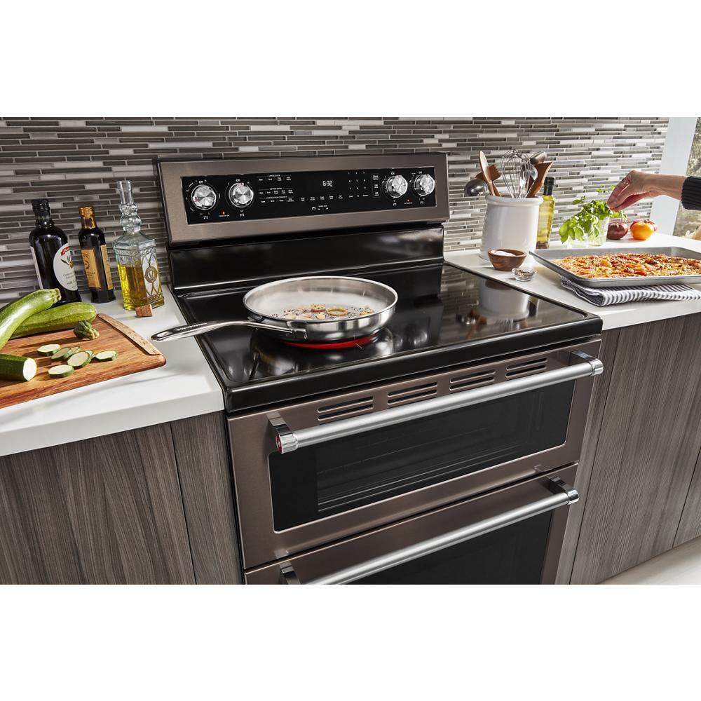 KITCHENAID KFED500EBS Kitchenaid 30-inch 5 Burner Electric Double Oven Convection RANG...
