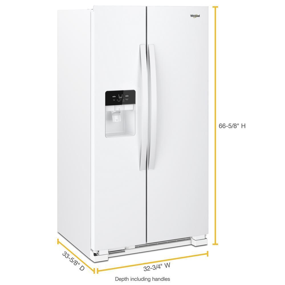WHIRLPOOL WRS321SDHW Whirlpool 33-inch Wide Side-by-side Refrigerator - 21 Cu. Ft. - ...
