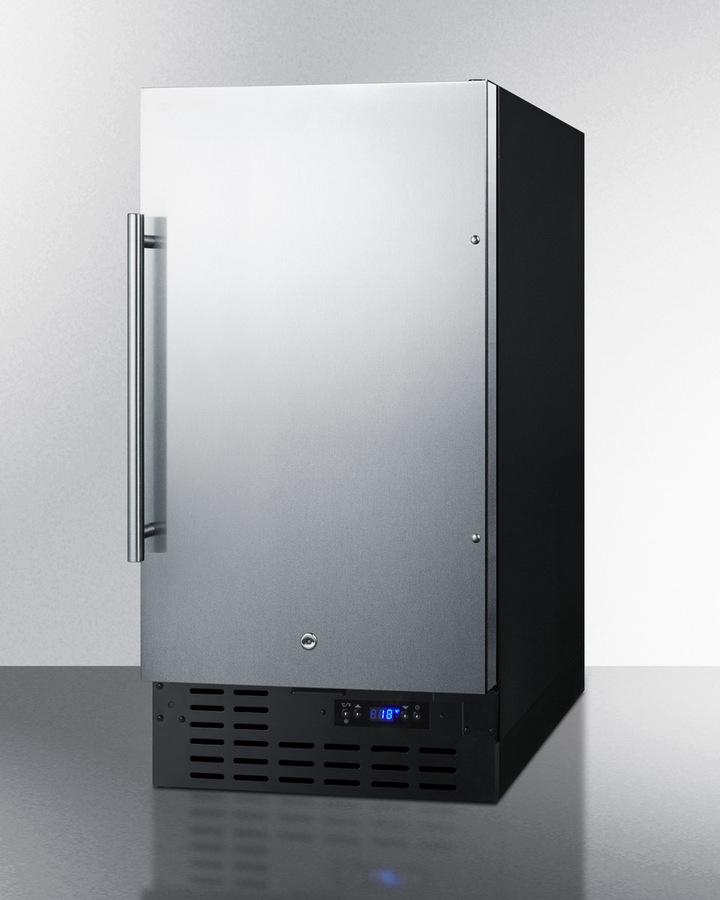 SUMMIT FF1843BSS 18"" Wide Built-in Undercounter All-refrigerator With A Stainless ST...