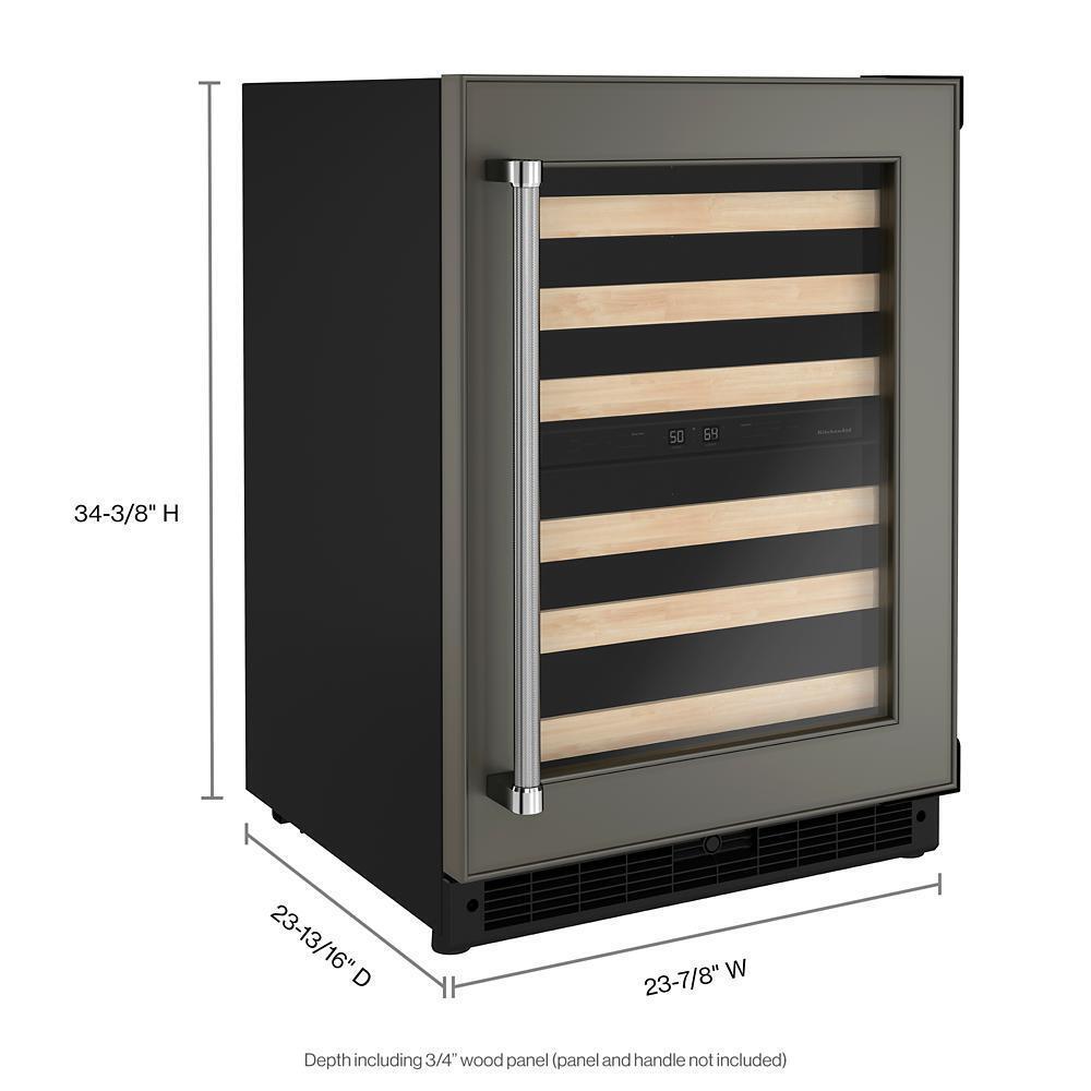 KITCHENAID KUWR214KPA 24"" Panel-ready Undercounter Wine Cellar With Wood-front Racks - PA...