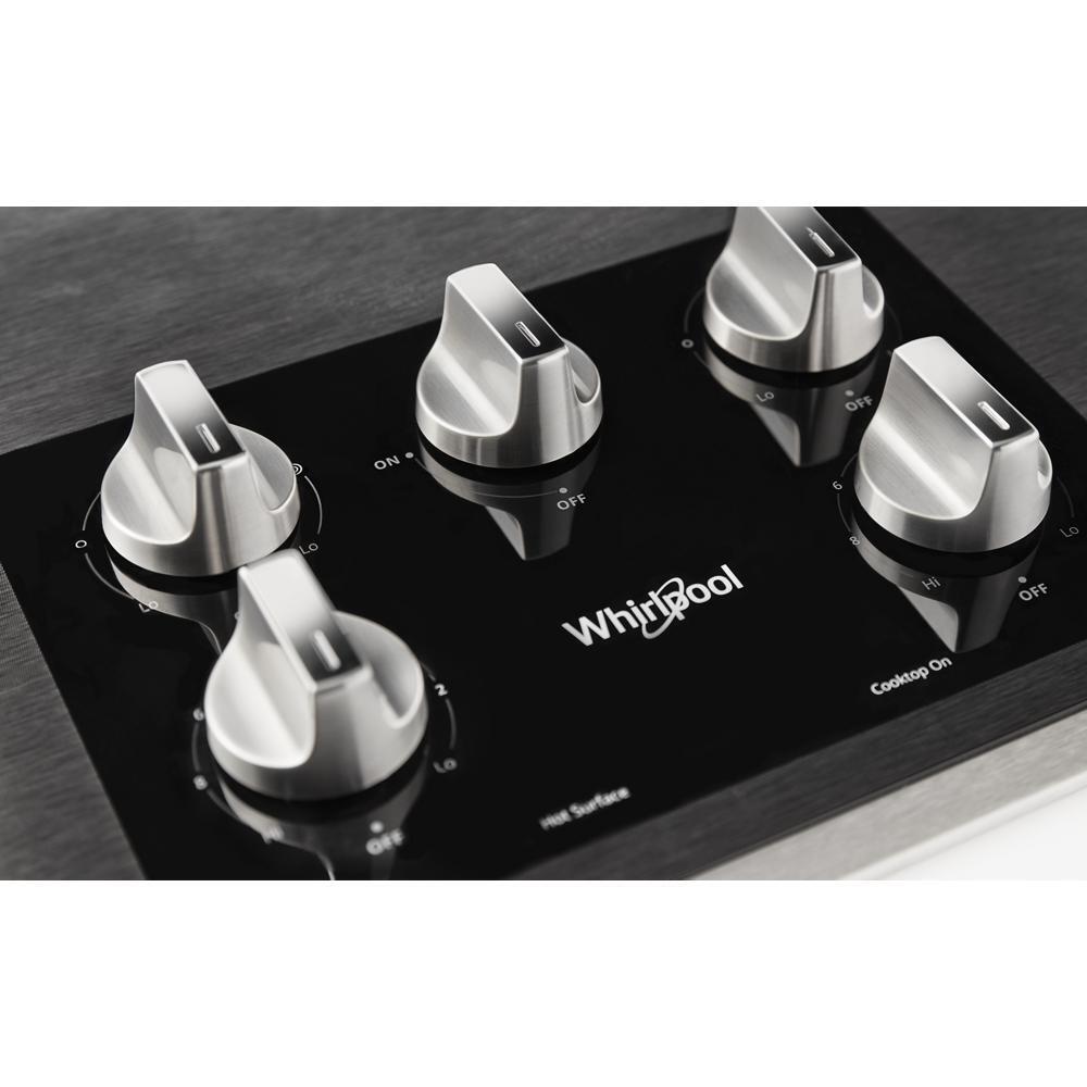 WHIRLPOOL WCE77US6HS 36-inch Electric Ceramic Glass Cooktop With Two Dual Radiant Elements