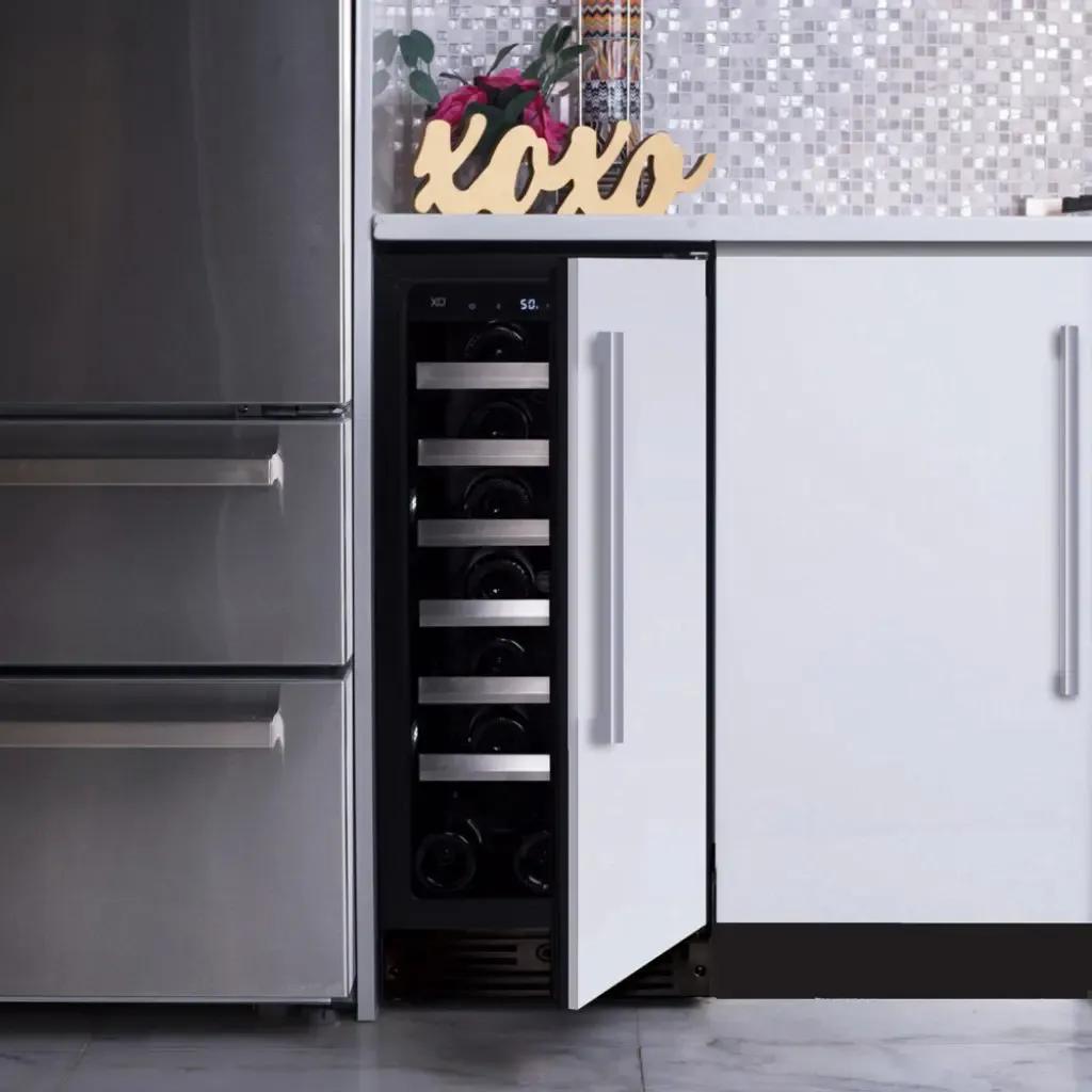 XO APPLIANCE XOU15WOFR XO Appliance Wine Cellar 15"" Solid Overlay Door Rh