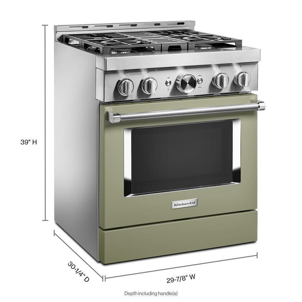 KITCHENAID KFGC500JAV Kitchenaid 30'' Smart Commercial-style Gas Range With 4 Burners ...
